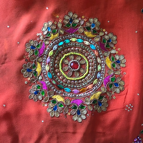 Vintage Saree with embroidery, Preloved. [Firm price] - Picture 4 of 7